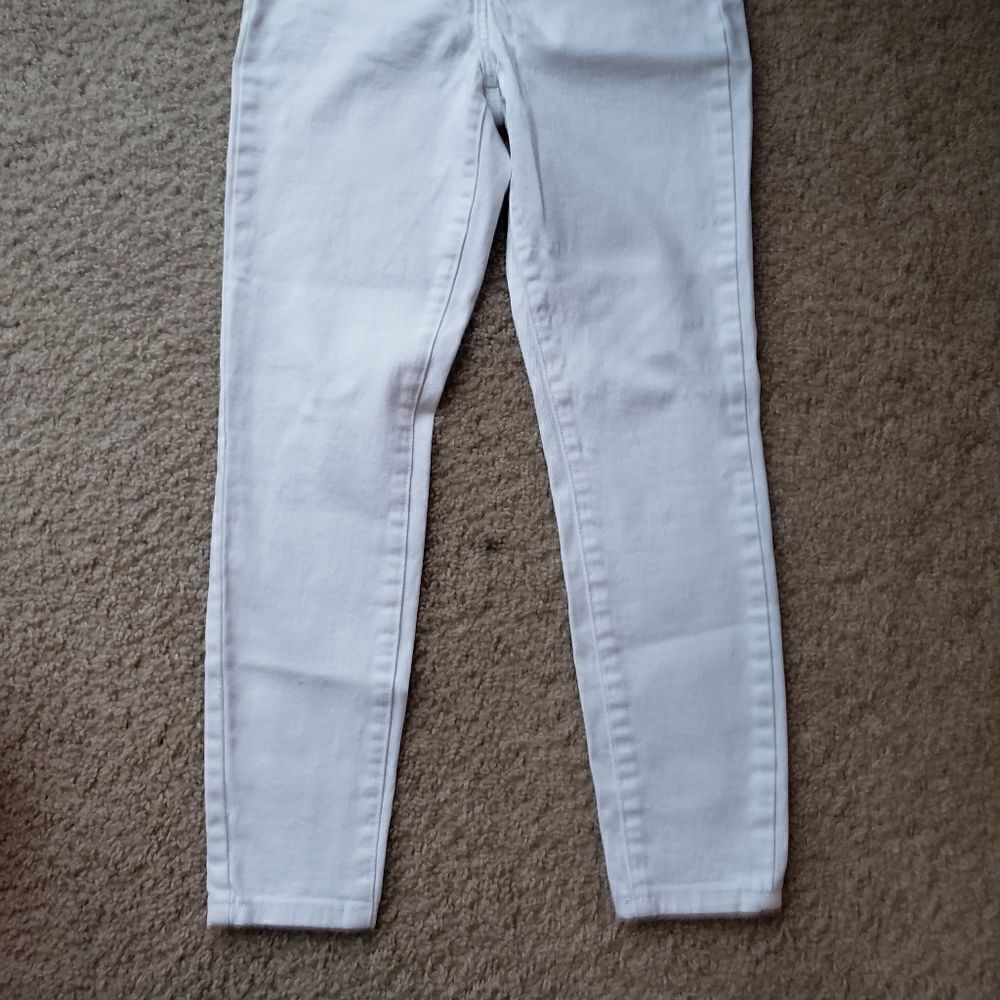 TOPSHOP Jamie Off White Recycled Cotton Blend Jeans Size 28 - Picture 12 of 12
